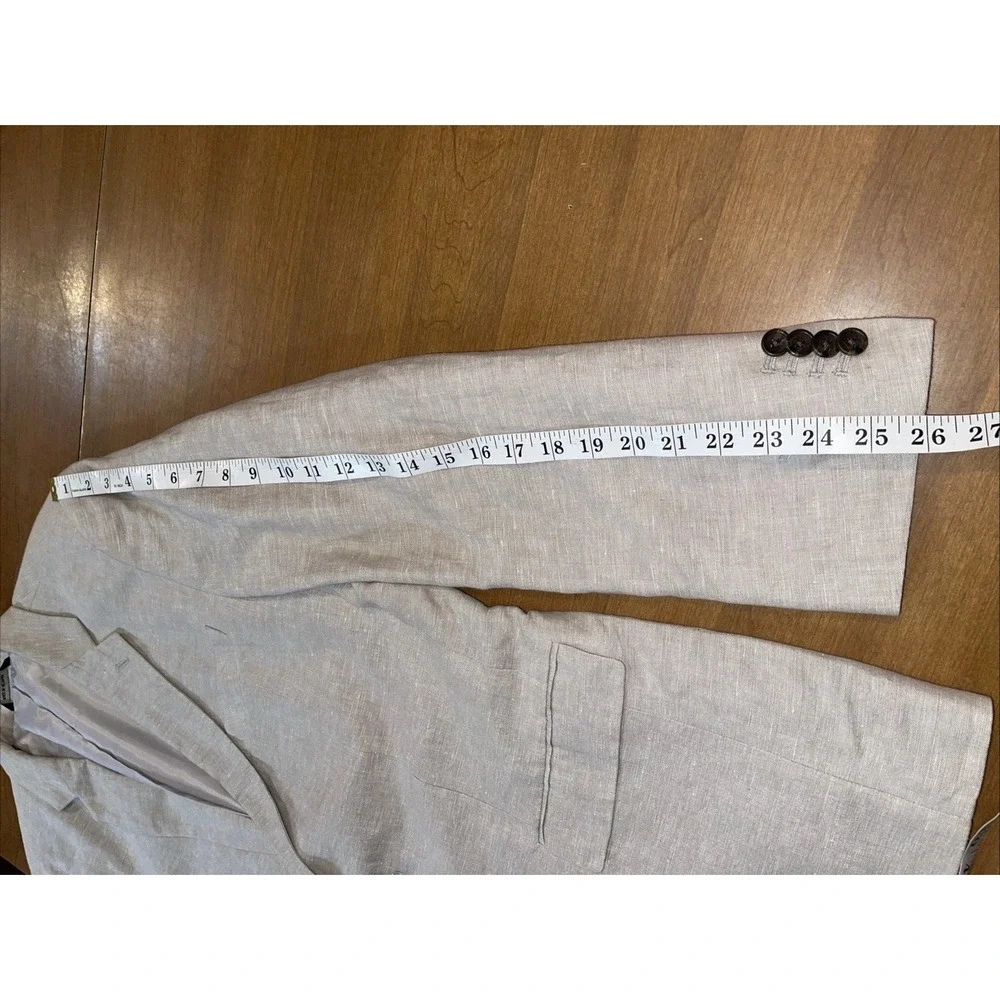 Banana Republic Linen Blend Blazer Men‎ 42 Beige Business Wedding Golf Resort